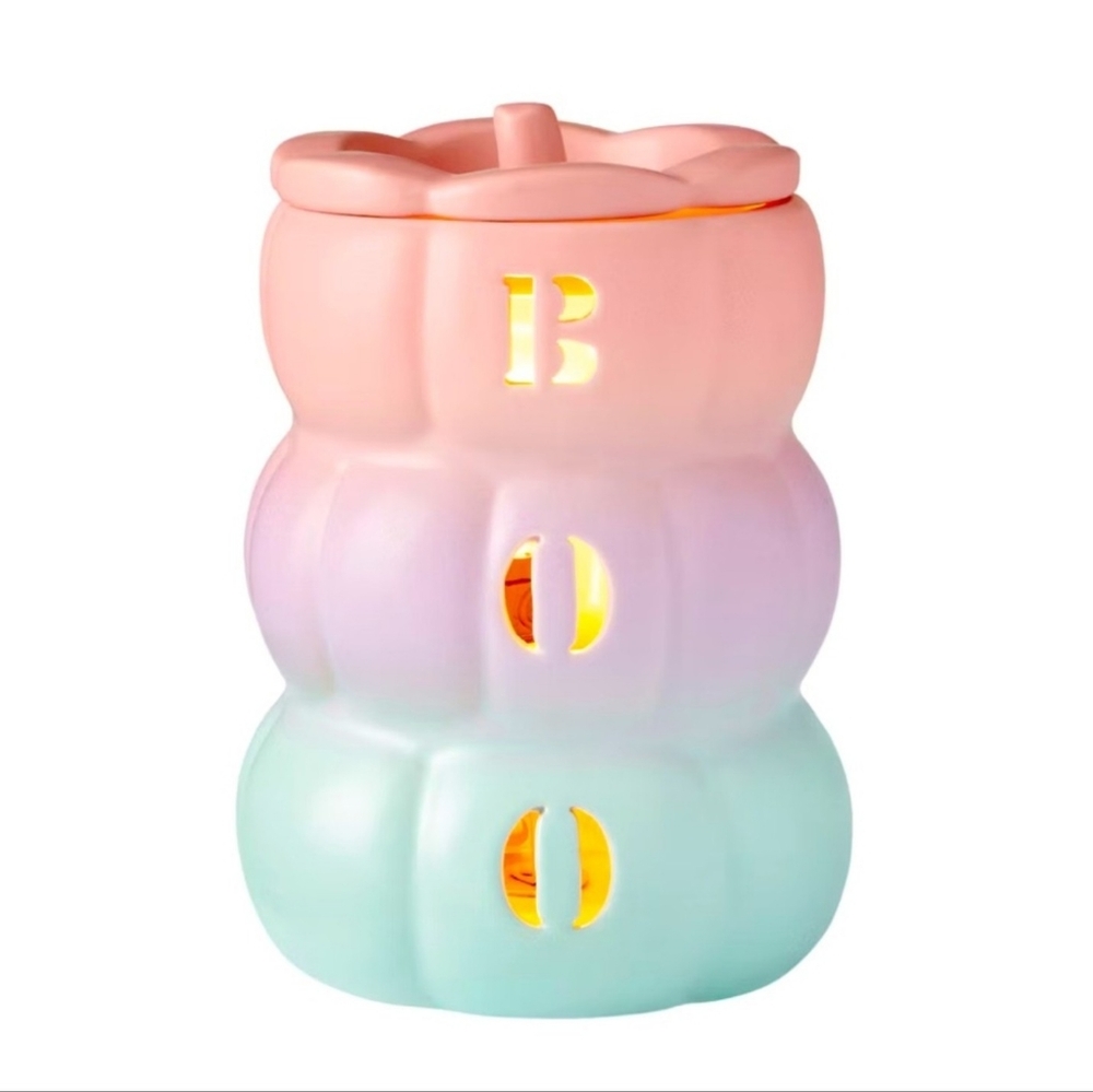 NIB Aldi Boo Ombré Stacked Pumpkin Halloween 2025 Collection Wax Warmer